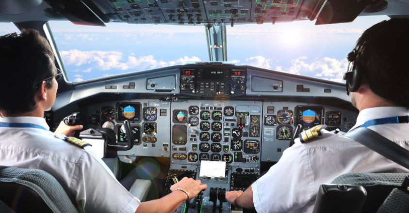 2 piloten aan het werk