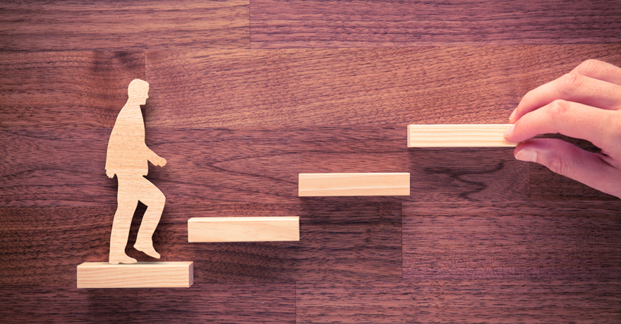 Man bewandelt carrièreladder