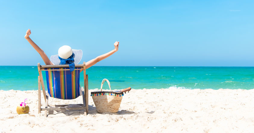 onbeperkt verlof op het strand
