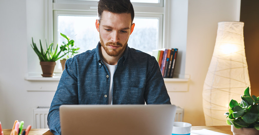 Thuiswerker tijdens corona