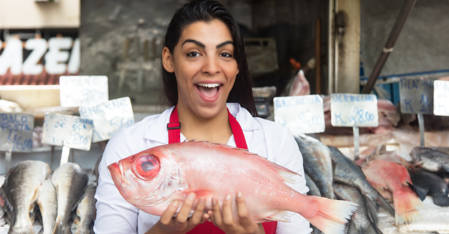 Vrouw met vis