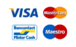 betalen met bancontact, kredietkaart of overschrijving