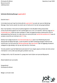 Motivatiebrief verkoopster