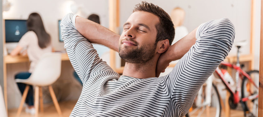 Relax met de ogen gesloten